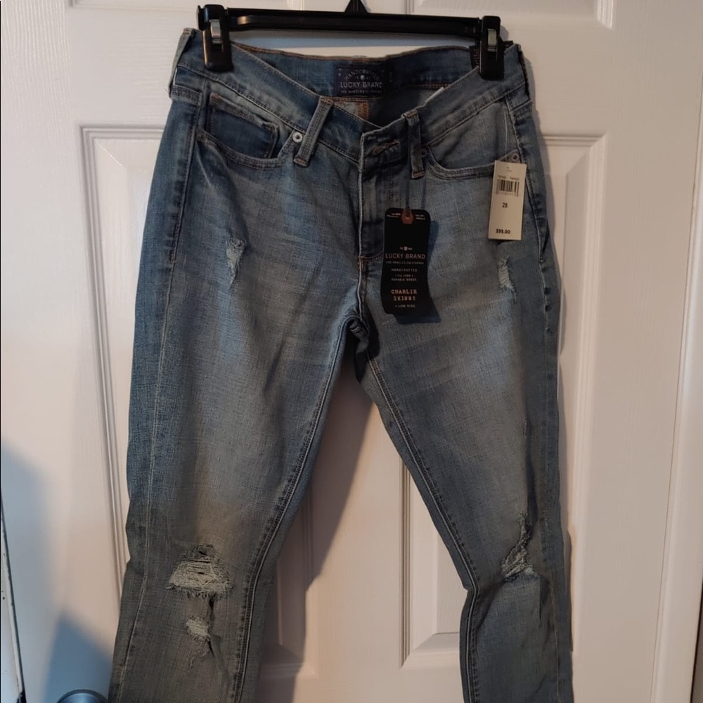 Distressed Lucky brand jeans